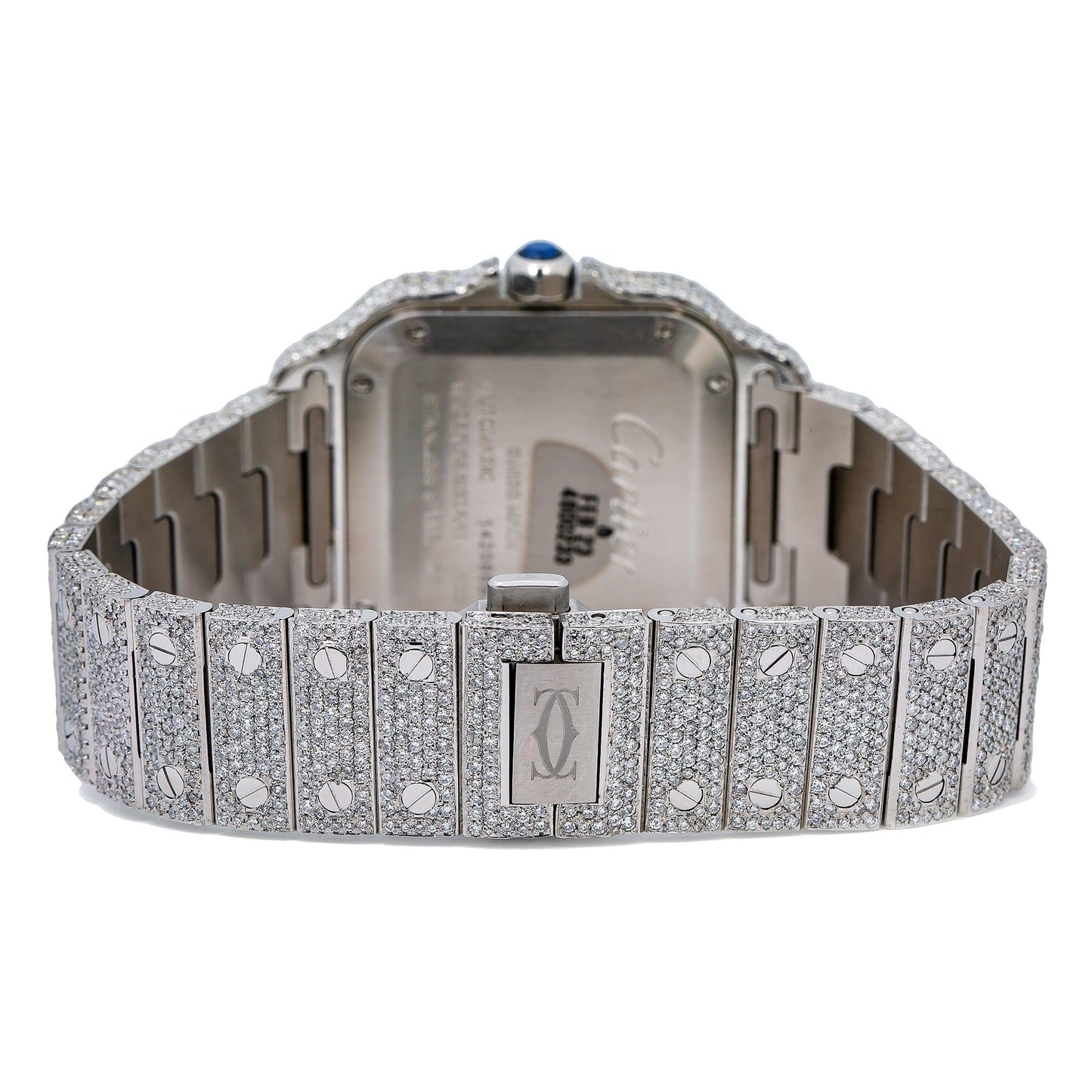 Cartier Santos WSSA0029 35MM Rose Gold Diamond Dial With 18.75 CT Diamonds