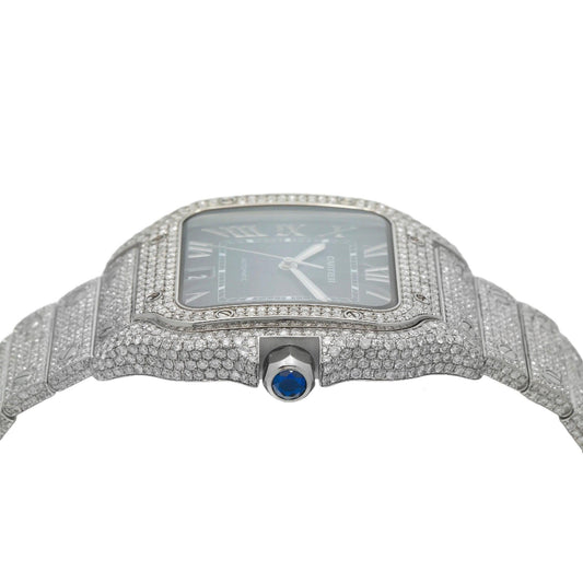 Cartier Santos WSSA0009 40MM Blue Dial With Diamond Bezel