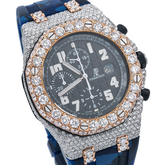 Audemars Piguet Royal Oak Offshore Chronograph 26170ST 42MM Black Dial With 15.75 CT Diamonds