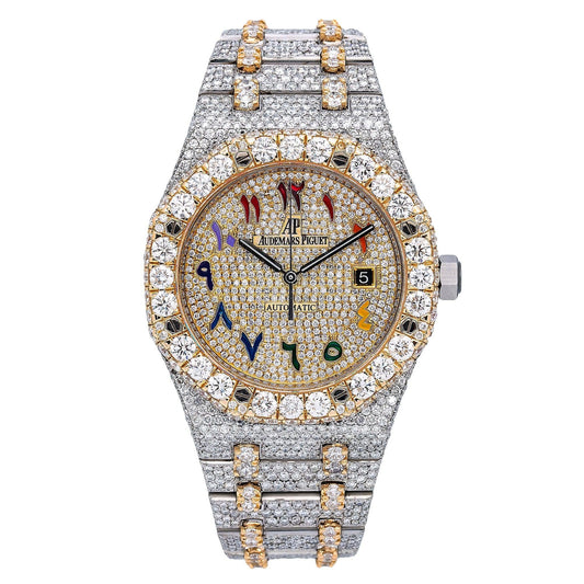 Audemars Piguet Royal Oak Selfwinding 15400ST 41MM Yellow Gold Diamond Dial With Two Tone Bracelet