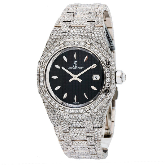 Audemars Piguet Royal Oak Lady 67601ST 33MM Black Dial With Stainless Steel Bracelet