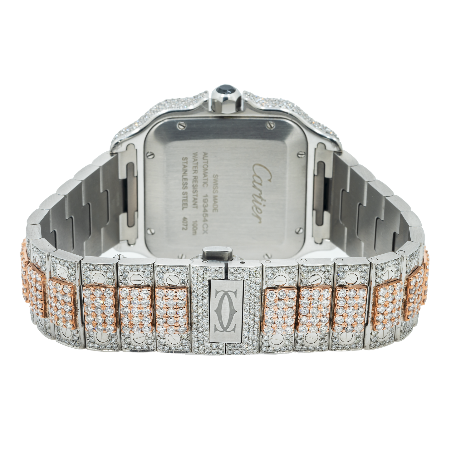 Cartier Santos De Cartier WSSA0037 39.8MM Diamond Dial & Bezel With Two Tone Bracelet