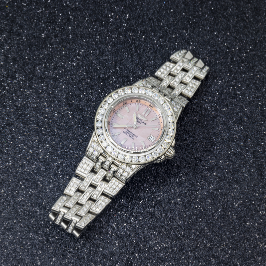 Breitling Starliner A71340 30MM Pink Mother of Pearl Dial With Diamond Bezel & Bracelet