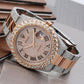 Rolex Datejust 41MM 126331 Diamond Paved Roman Dial Diamond Bezel Two Tone Rose Gold Semi Diamond Oyster Bracelet