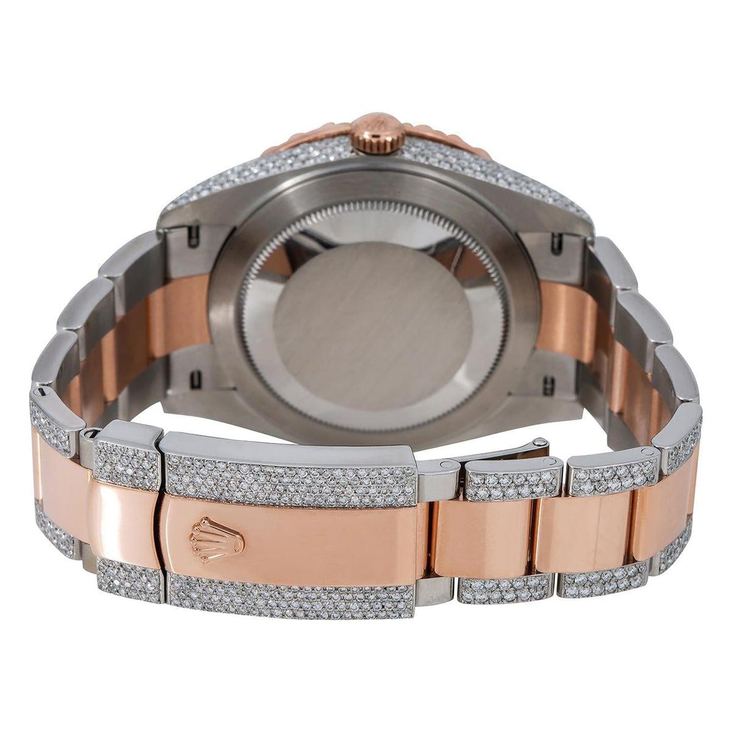 Rolex Datejust 41MM 126331 Diamond Paved Roman Dial Diamond Bezel Two Tone Rose Gold Semi Diamond Oyster Bracelet