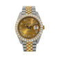 Rolex Datejust 41MM 126333 Champagne Roman Diamond Dial Diamond Bezel Two Tone Yellow Gold Full Diamond Jubilee Bracelet