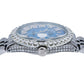 Rolex Datejust 36MM 1601 Blue Mother of Pearl Roman Diamond Dial Diamond Bezel Stainless Steel Full Diamond Jubilee Bracelet 9.25ct