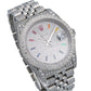 Rolex Datejust 36MM 116234 Diamond Paved Rainbow Hour Dial Diamond Bezel Stainless Steel Full Diamond Jubilee Bracelet 13.25ct