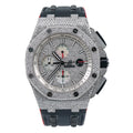 Audemars Piguet Royal Oak Offshore 26400SO Silver Diamond Dial With Leather Bracelet