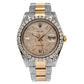 Rolex Datejust 41MM 116333 Diamond Paved Dial Diamond Bezel Two Tone Yellow Gold Semi Diamond Oyster Bracelet 12.5ct