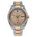 Rolex Datejust 41MM 116333 Diamond Paved Dial Diamond Bezel Two Tone Yellow Gold Semi Diamond Oyster Bracelet 12.5ct