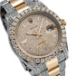 Rolex Datejust 41MM 116333 Diamond Paved Dial Diamond Bezel Two Tone Yellow Gold Semi Diamond Oyster Bracelet 12.5ct