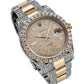 Rolex Datejust 41MM 116333 Diamond Paved Dial Diamond Bezel Two Tone Yellow Gold Semi Diamond Oyster Bracelet 12.5ct
