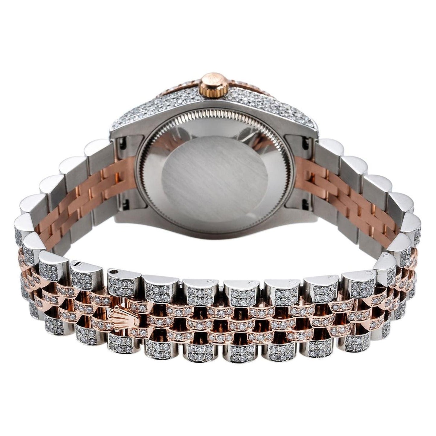Rolex Datejust 31MM 178271 Diamond Paved Eastern Arabic Dial Diamond Bezel Two Tone Rose Gold Full Diamond Jubilee Bracelet 8.75ct