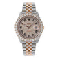 Rolex Datejust 41MM 126331 Diamond Paved Roman Dial Diamond Bezel Two Tone Rose Gold Full Diamond Jubilee Bracelet 22.5ct