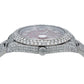 Rolex Datejust 41MM 116300 Red Roman Diamond Dial Diamond Bezel Stainless Steel Full Diamond Oyster Bracelet