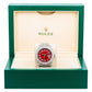 Rolex Datejust 41MM 116300 Red Roman Diamond Dial Diamond Bezel Stainless Steel Full Diamond Oyster Bracelet