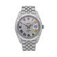 Rolex Datejust 41MM 126333 Diamond Paved Rainbow Roman Dial Smooth Bezel Stainless Steel Full Diamond Jubilee Bracelet