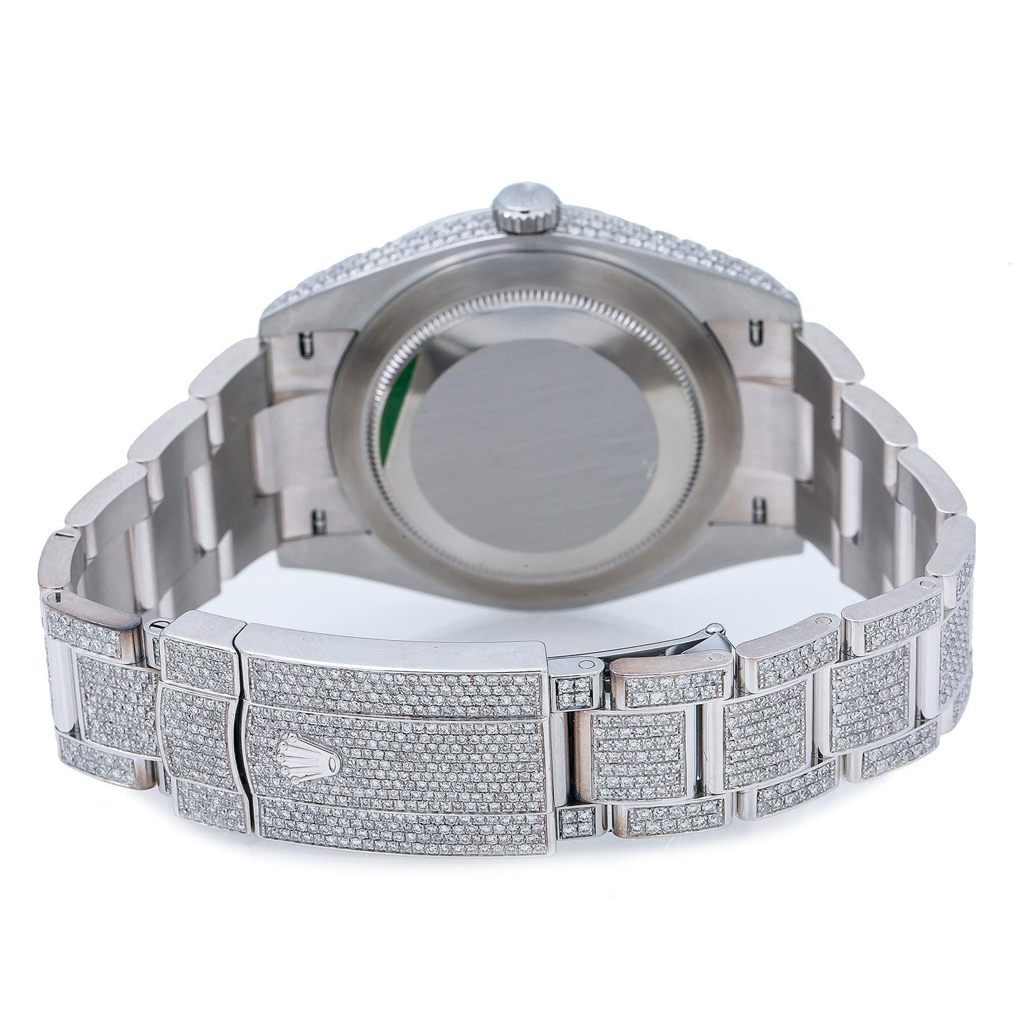 Rolex Datejust 41MM 126300 Diamond Paved Rainbow Eastern Arabic Dial Diamond Bezel Stainless Steel Full Diamond Oyster Bracelet