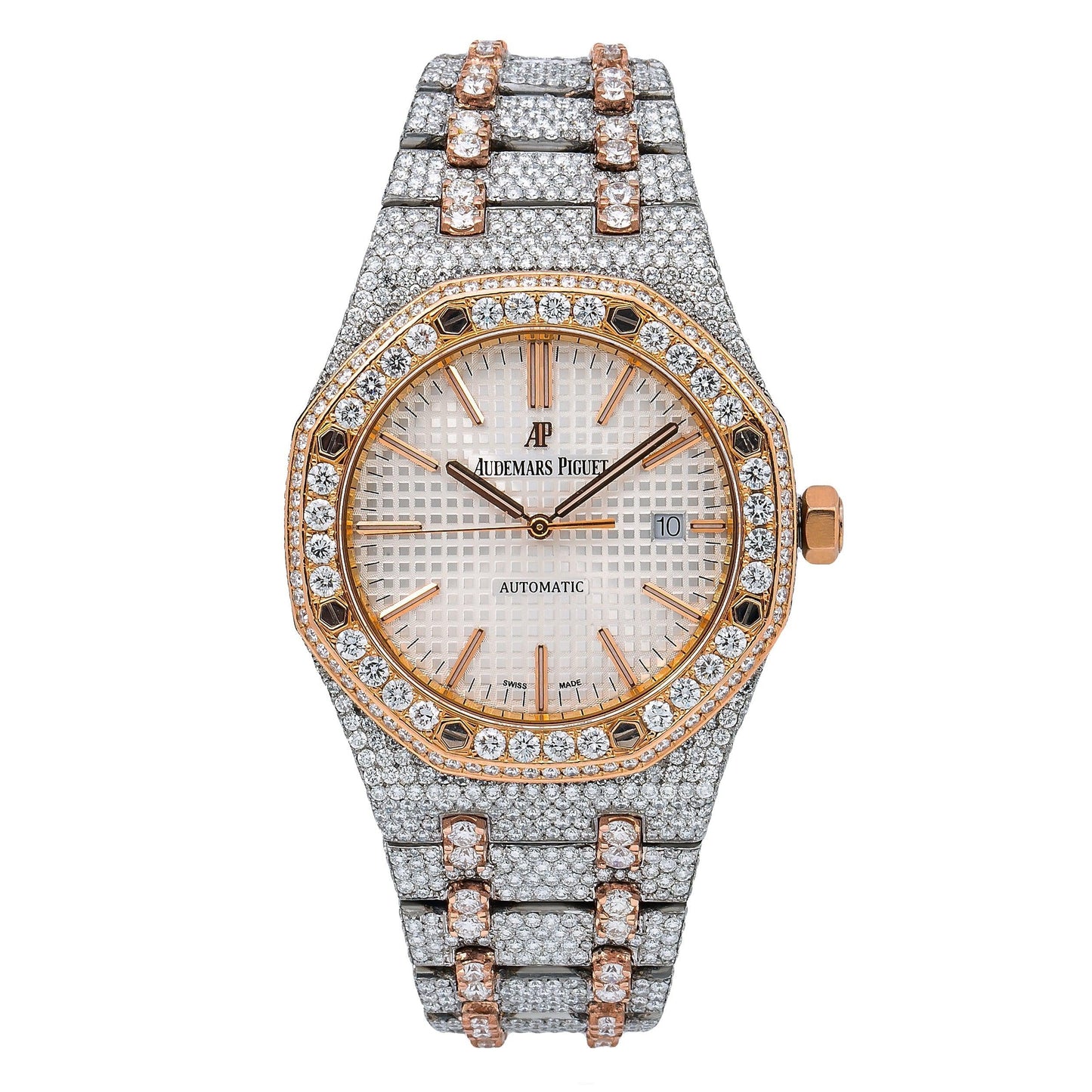 Audemars Piguet Royal Oak Selfwinding 15400SR 41MM White Dial With 29.75 CT Diamonds