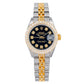 Rolex Datejust 26MM 69173 Black Diamond Dial Diamond Bezel Two Tone Yellow Gold Full Diamond Jubilee Bracelet