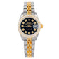 Rolex Datejust 26MM 6917 Black Diamond Dial Diamond Bezel Two Tone Yellow Gold Full Diamond Jubilee Bracelet