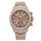 Rolex Cosmograph Daytona 40MM 116505 Diamond Paved Dial Diamond Bezel 18K Rose Gold Full Diamond Oyster Bracelet