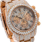 Rolex Cosmograph Daytona 40MM 116505 Diamond Paved Dial Diamond Bezel 18K Rose Gold Full Diamond Oyster Bracelet