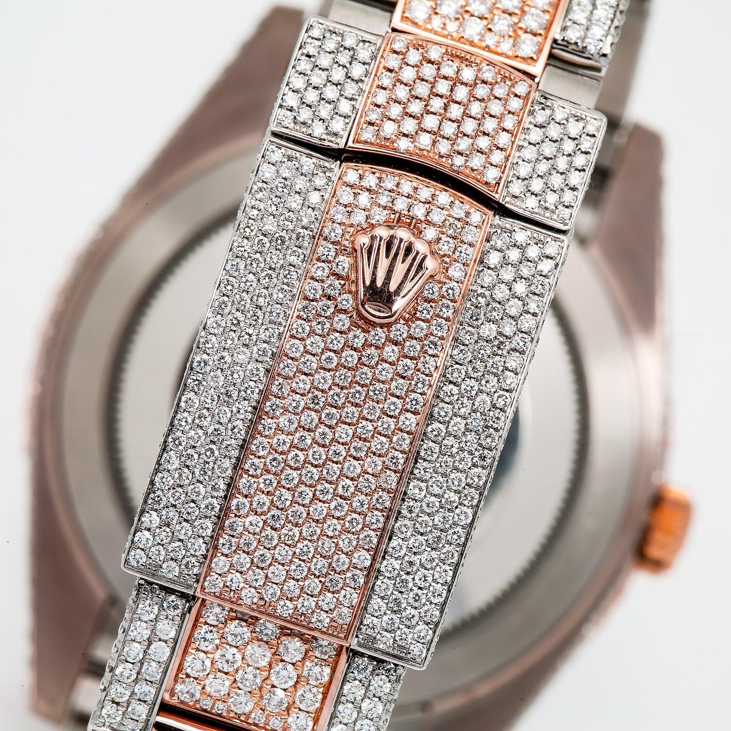 Rolex Datejust 41MM 126331 Chocolate Dial Diamond Bezel Two Tone Rose Gold Full Diamond Jubilee Bracelet 21.25ct