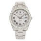 Rolex Datejust 41MM 126300 Diamond Paved Roman Dial Diamond Bezel Stainless Steel Full Diamond Oyster Bracelet 21.25ct