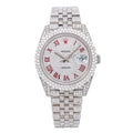 Rolex Datejust 41MM 126300 Diamond Paved Roman Dial Diamond Bezel Stainless Steel Full Diamond Jubilee Bracelet