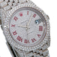 Rolex Datejust 41MM 126300 Diamond Paved Roman Dial Diamond Bezel Stainless Steel Full Diamond Jubilee Bracelet