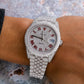 Rolex Datejust 41MM 126300 Diamond Paved Roman Dial Diamond Bezel Stainless Steel Full Diamond Jubilee Bracelet