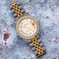 Rolex Datejust 31MM 6824 Champagne Roman Diamond Dial Diamond Bezel Two Tone Yellow Gold Full Diamond Jubilee Bracelet 8.75ct
