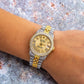 Rolex Datejust 31MM 6824 Champagne Roman Diamond Dial Diamond Bezel Two Tone Yellow Gold Full Diamond Jubilee Bracelet 8.75ct