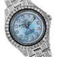 Breitling Colt Oceane A57350 33mm Blue Mother of Pearl with 8.0CT Diamonds Watch