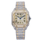 Cartier Santos W2SA00163 35MM Champagne Diamond Dial With Two Tone Bracelet