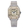 Cartier Santos W2SA00163 35MM Champagne Diamond Dial With Two Tone Bracelet
