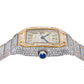 Cartier Santos W2SA00163 35MM Champagne Diamond Dial With Two Tone Bracelet