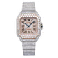 Cartier Santos WSSA0029 35MM Rose Gold Diamond Dial With 18.75 CT Diamonds
