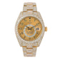 Rolex Sky-Dweller 42MM 326938 Champagne Dial Diamond Bezel 18K Yellow Gold Full Diamond Oyster Bracelet 31ct