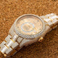 Rolex Sky-Dweller 42MM 326938 Champagne Dial Diamond Bezel 18K Yellow Gold Full Diamond Oyster Bracelet 31ct