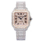 Cartier Santos WSSA0018 40MM Rose Gold Diamond Dial With Stainless Steel Bracelet