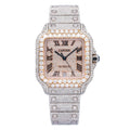 Cartier Santos WSSA0018 40MM Rose Gold Diamond Dial With Stainless Steel Bracelet