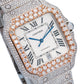 Cartier Santos WSSA0009 40MM White Dial With 17.96 CT Diamonds