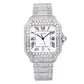 Cartier Santos WSSA0009 40MM White Dial With 17.96 CT Diamonds