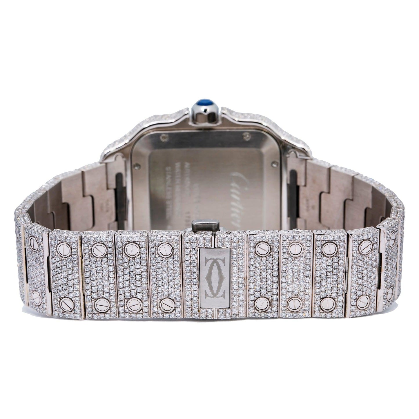 Cartier Santos WSSA0030 40MM Blue Dial With 17.95 CT Diamonds