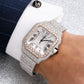 Cartier Santos WSSA0009 40MM White Dial With 17.96 CT Diamonds