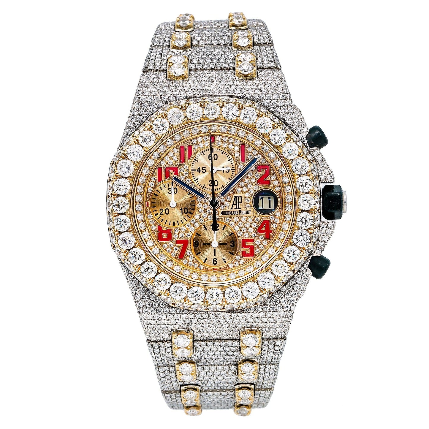 Audemars Piguet Royal Oak Offshore Chronograph 26170ST 42MM Yellow Gold Dial With 31.75 CT Diamonds