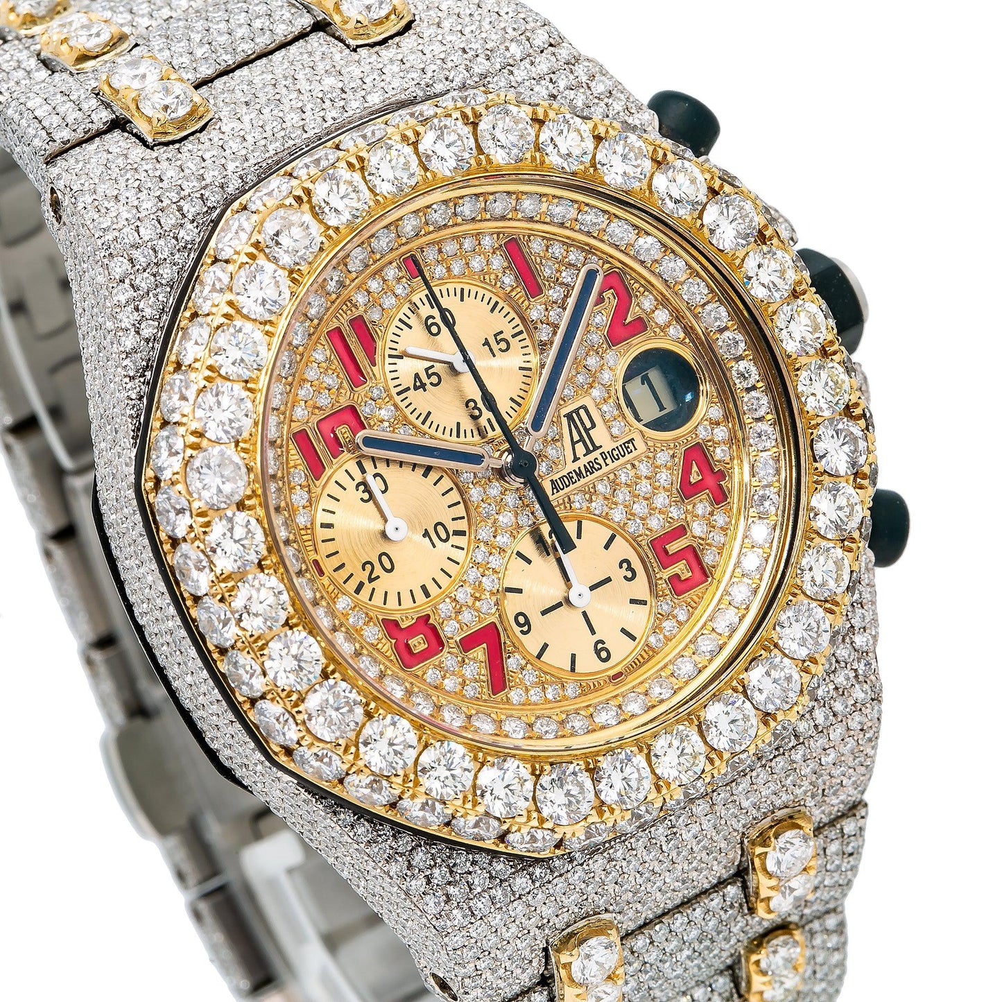 Audemars Piguet Royal Oak Offshore Chronograph 26170ST 42MM Yellow Gold Dial With 31.75 CT Diamonds